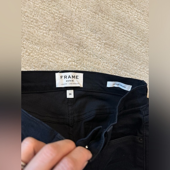 FRAME Denim Le High Skinny Triple Fringe-hem Jeans Size 24 - Picture 13 of 15